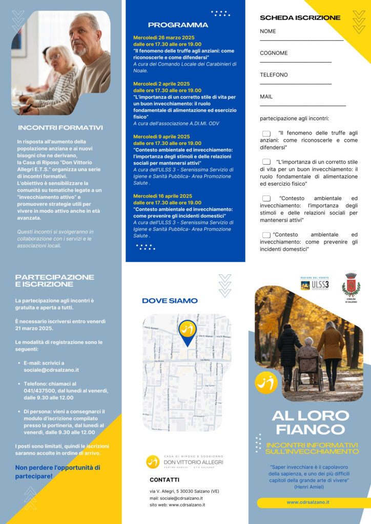 Incontri informativi sull'invecchiamento 